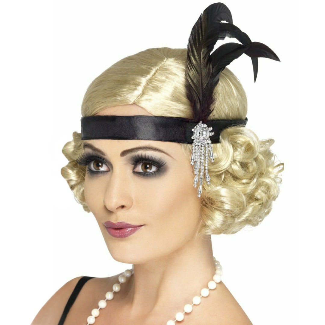 Women'S Fashion In The 1920S - 女性のフラッパーフェザーヘッドバンドチャームストンハイアドレスゲートウェイ1920sファンシードレス