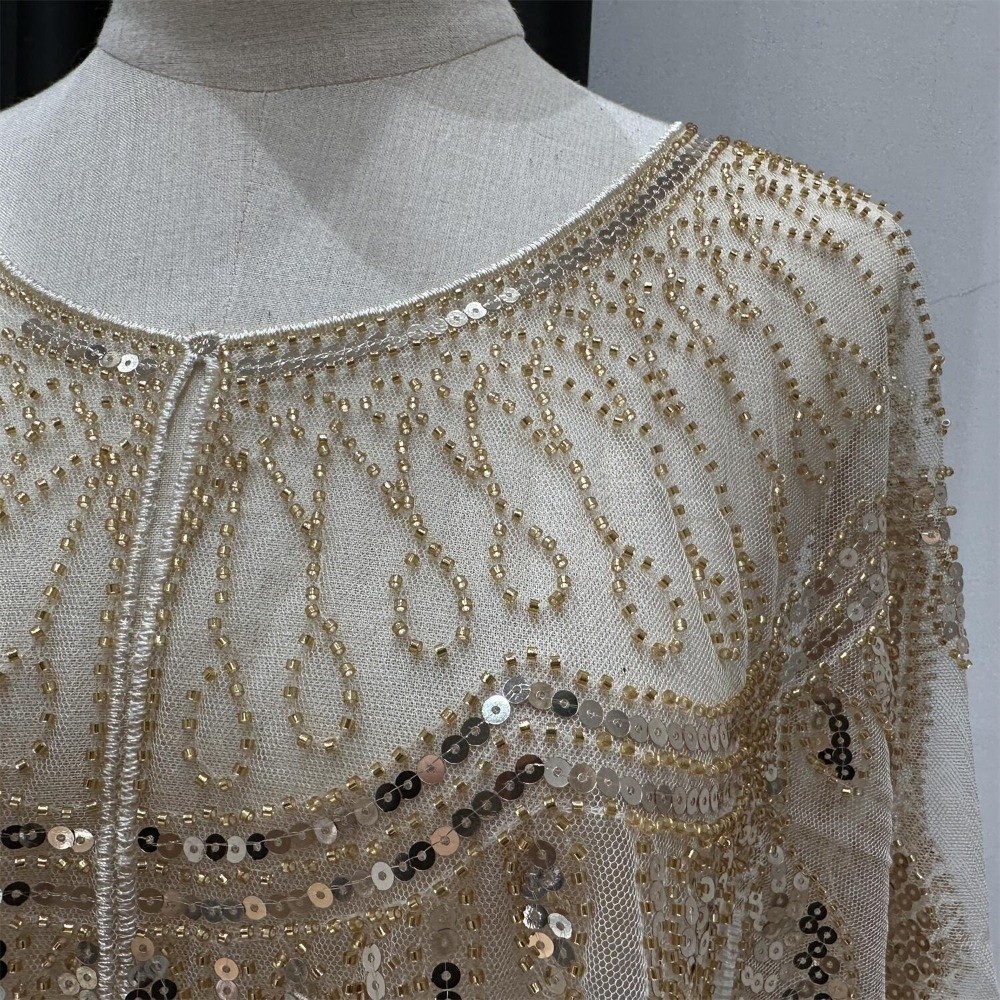 Women'S Fashion In The 1920S - 1920年代風フラッパーショール、花柄刺繍入りドレス用ショートケープ、スパンコールケープ、イブニングラップ