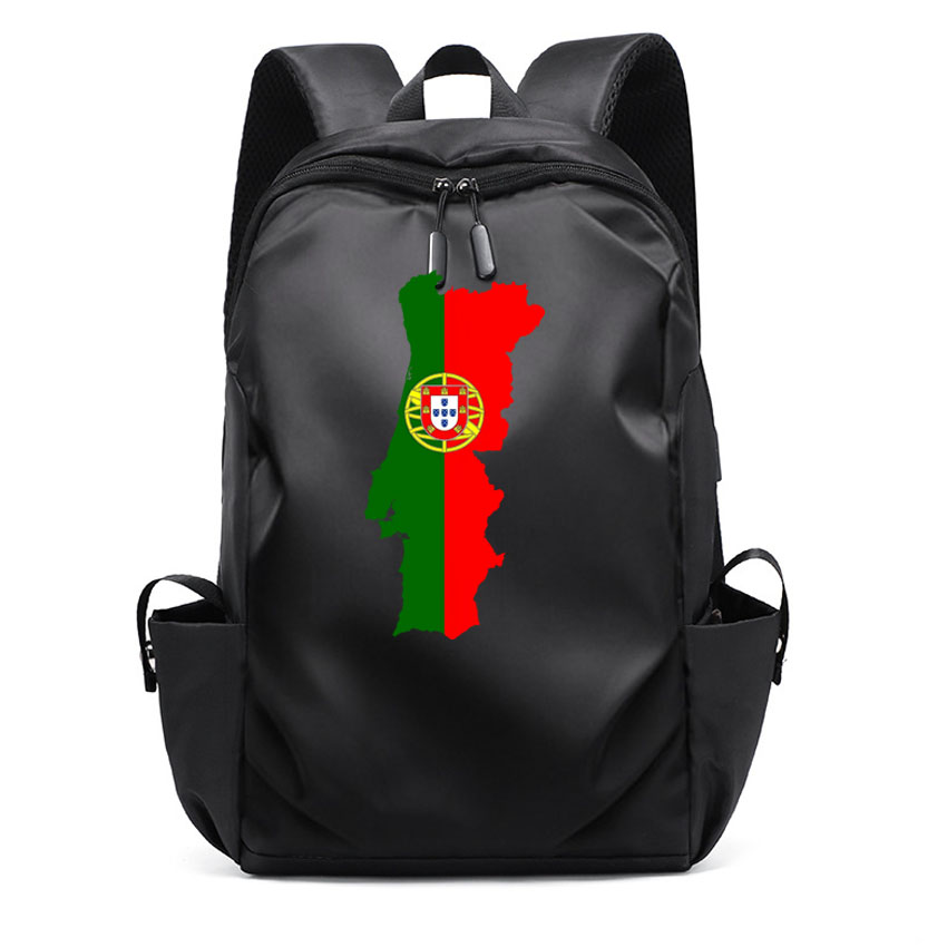 Women'S Fashion Portugal - 高品質男性ポルトガル地図パターンプリントバックパック男性女性スクールバックパックラップトップ防水旅行 USB 充電