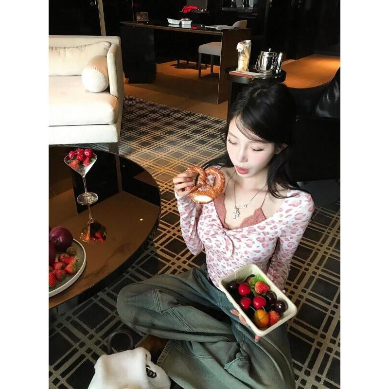 セクシーなスタイルのヒョウ柄半袖オフショルダーリボンデザイン - Women'S Fashion Designer Clothes のレビューと価格