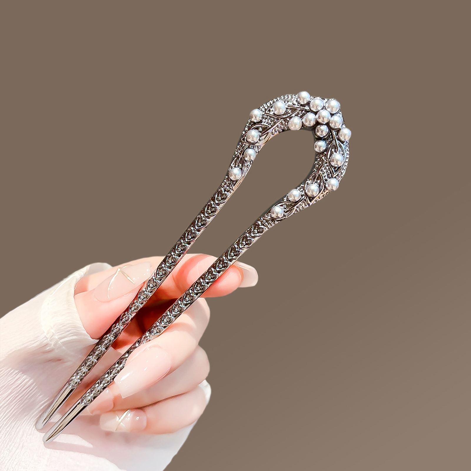 ファッションメタル U 字型ヘアクリップ女性のためのエレガン - Women Fashion Hair Style のレビューと価格