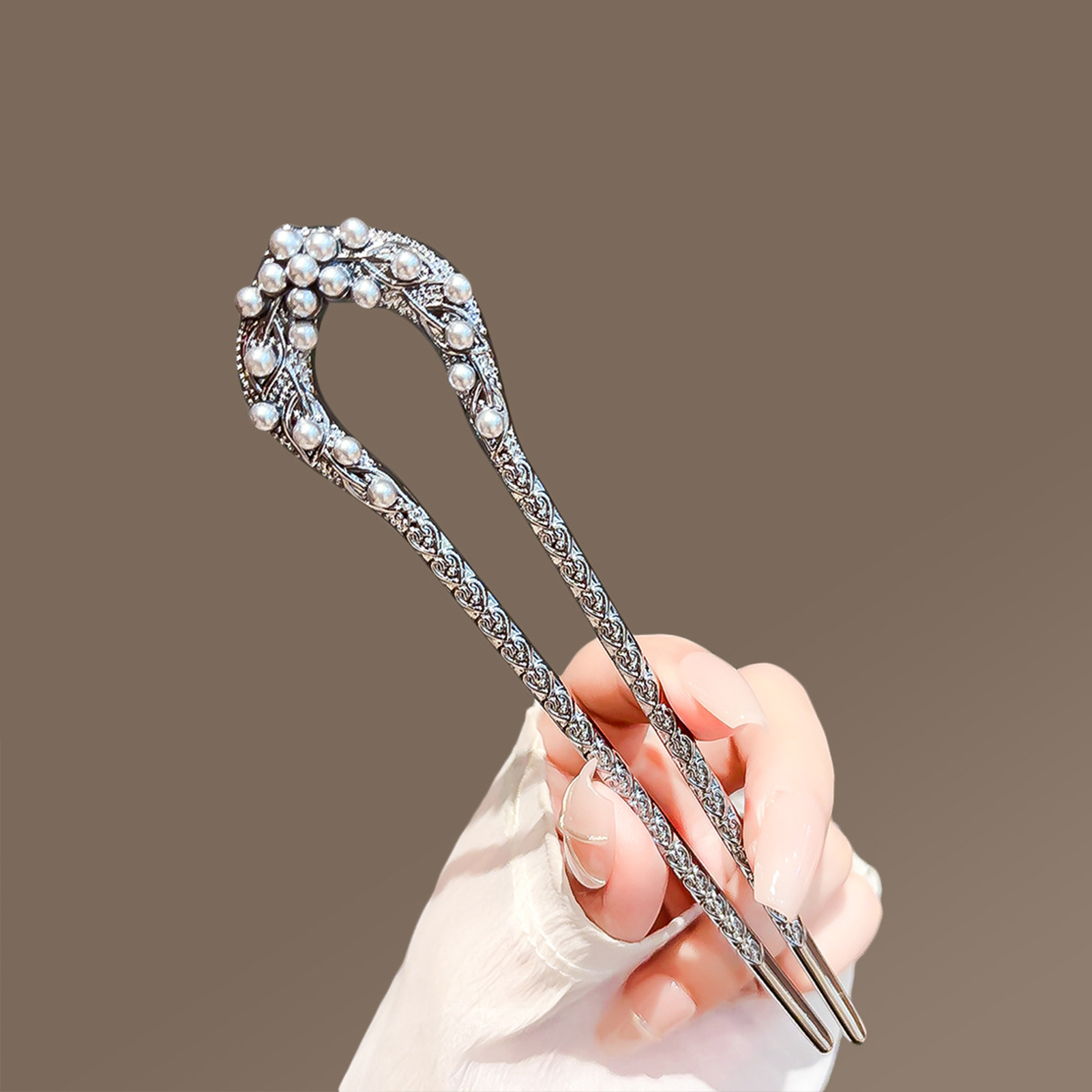 ファッションメタル U 字型ヘアクリップ女性のためのエレガン - Women Fashion Hair Style のレビューと価格
