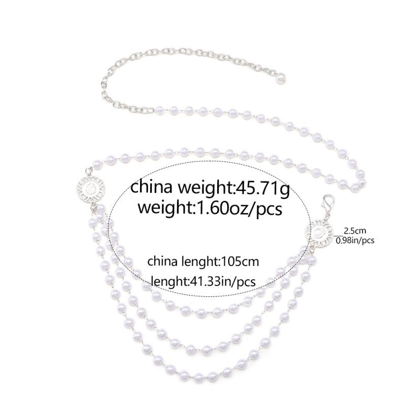 ファッション Y2K 多層パールウエストチェーンベルト女性の - Women'S Fashion Designer Clothes のレビューと価格