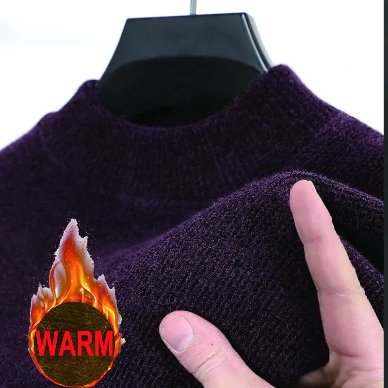 メンズニットウェアセーター新しい秋冬長袖無地プルオーバー男性 - Ribbed Knit Sweater のレビューと価格
