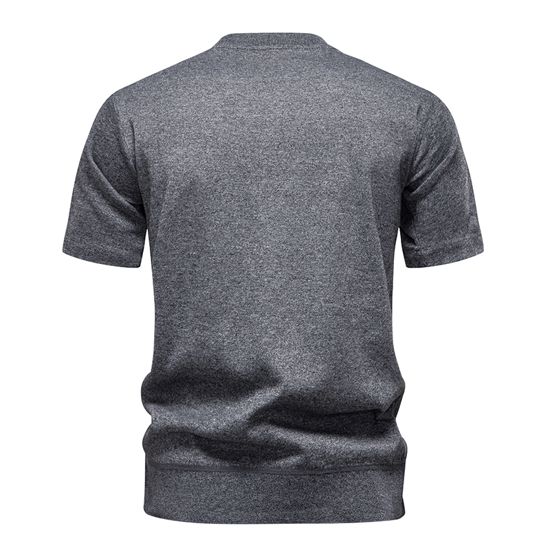 メンズ ニットプルオーバー 半袖セーター ニットトップス カ - Ribbed Knit Sweater のレビューと価格