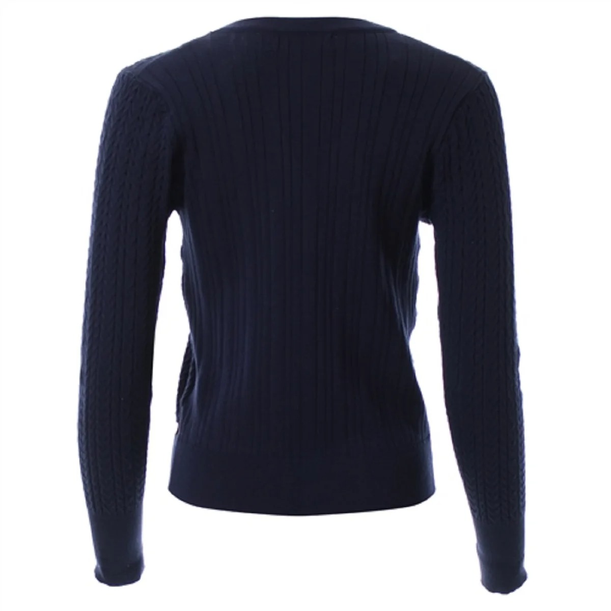 プラスサイズの女性のボタンダウン長袖 V ネックストレッチニ - Ribbed Knit Sweater のレビューと価格