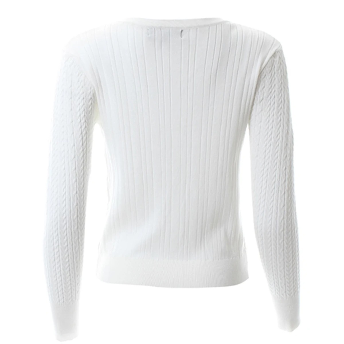 プラスサイズの女性のボタンダウン長袖 V ネックストレッチニ - Ribbed Knit Sweater のレビューと価格