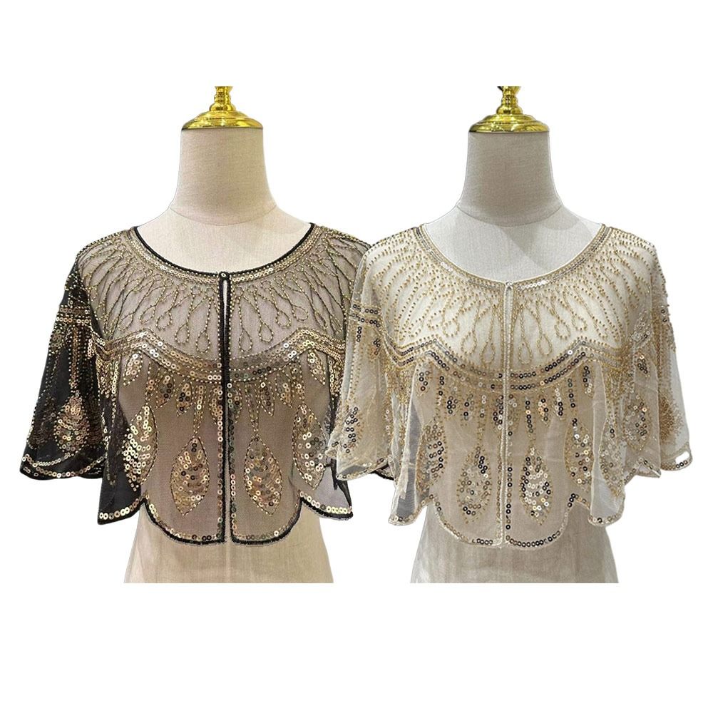1920年代風フラッパーショール、花柄刺繍入りドレス用ショー - Women'S Fashion In The 1920S のレビューと価格