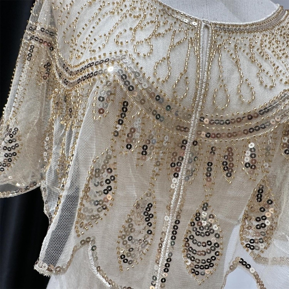 1920年代風フラッパーショール、花柄刺繍入りドレス用ショー - Women'S Fashion In The 1920S のレビューと価格