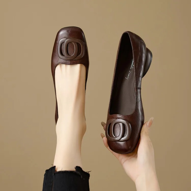 フランス風レディースシューズ パンプス レザーシューズ スク - Women'S Fashion Footwear のレビューと価格