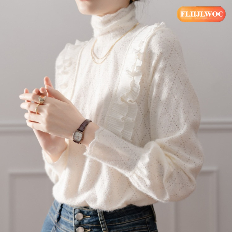 フランスデザインタートルネックトップスブラウス新年 2026 - Women'S Fashion Designer Clothes のレビューと価格