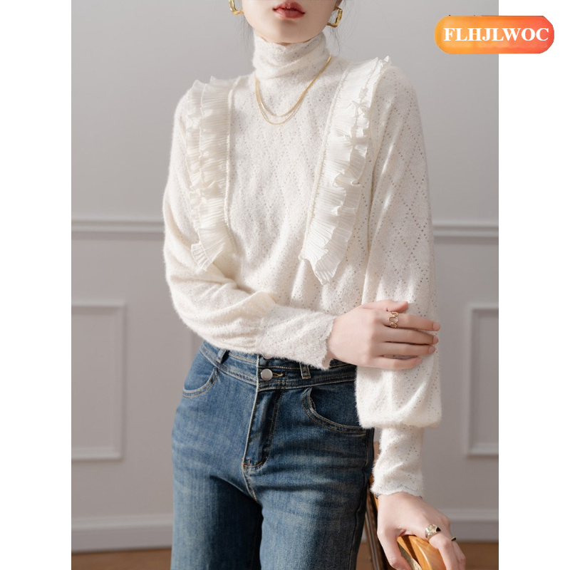 フランスデザインタートルネックトップスブラウス新年 2026 - Women'S Fashion Designer Clothes のレビューと価格
