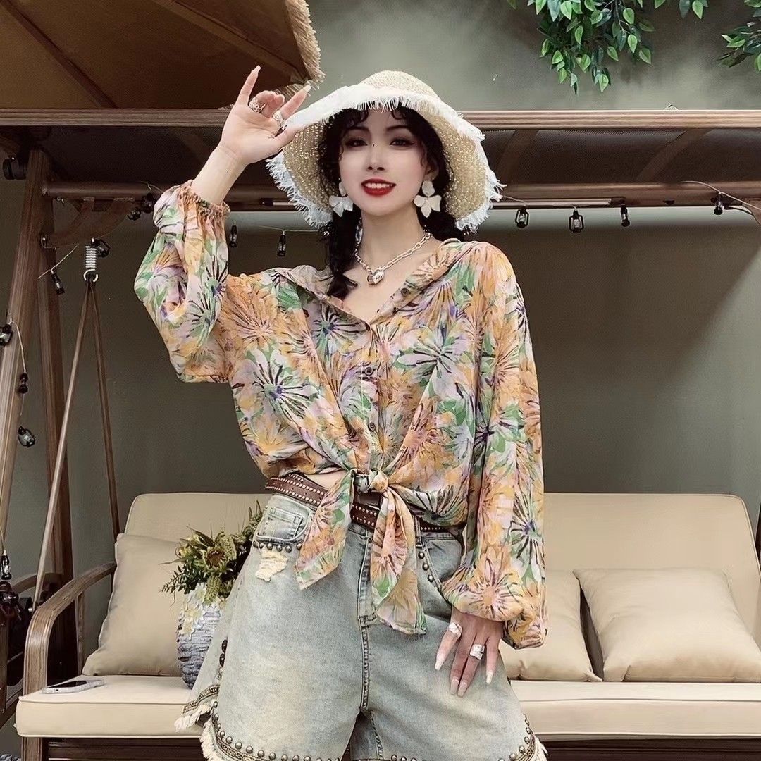 トレンディな花柄の女性のファッションフード付き日焼け止め服カ - Women'S Fashion Designer Clothes のレビューと価格