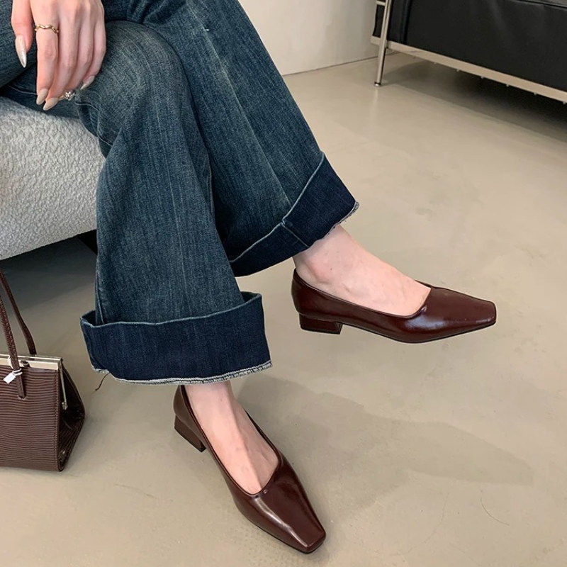 2026 新ファッションハイヒール女性スクエアトゥパンプスエ - Women'S Fashion Footwear のレビューと価格