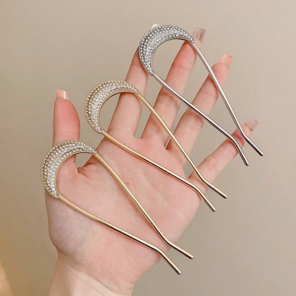 1/2 個 U 字型クリスタルヘアピンヘアクリップ女性のため - Women Fashion Hair Style のレビューと価格