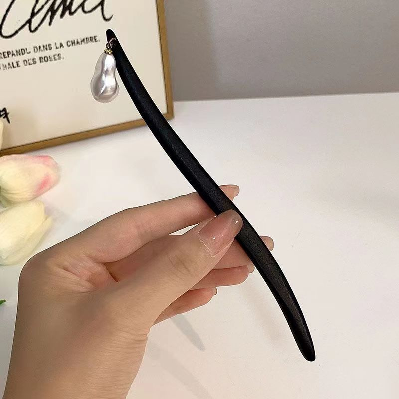 ヴィンテージ中国風の木製花ヘアスティックパールヘアピンジュエ - Women Fashion Hair Style のレビューと価格