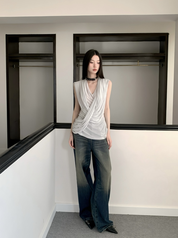 CHEERART デザイナークロスノースリーブトップ女性のた - Women'S Fashion Designer Clothes のレビューと価格