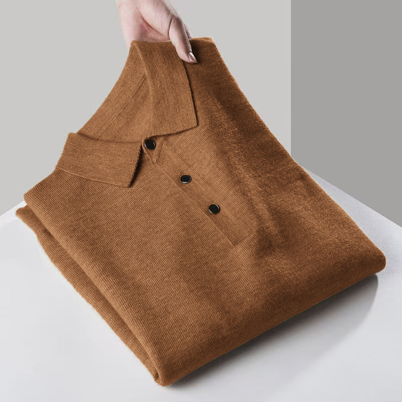 メンズクォータージッパーセーター長袖ボタンダウンゴルフシャツ - Ribbed Knit Sweater のレビューと価格