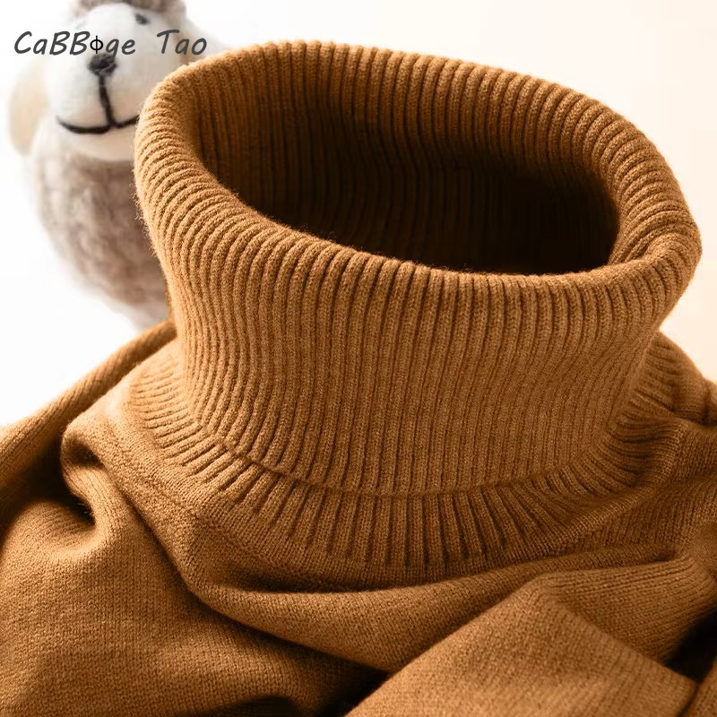 メンズスリムニットタートルネックセーター,カジュアルセーター - Ribbed Knit Sweater のレビューと価格